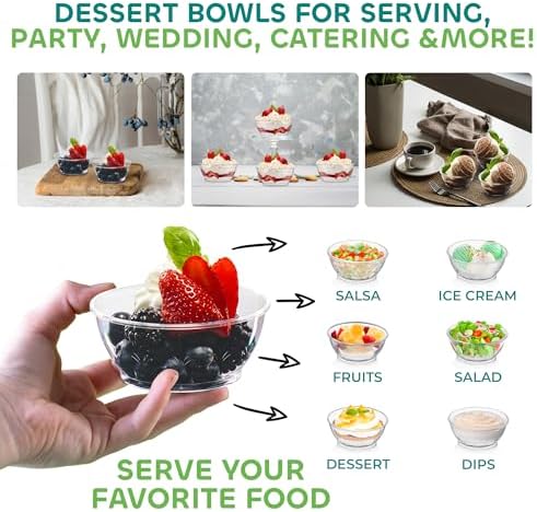 6 Oz Clear Mini Plastic Dessert Bowls (100-Pack) Disposable Serving Bowls in 6 Ounce in Clear, alternate view 5