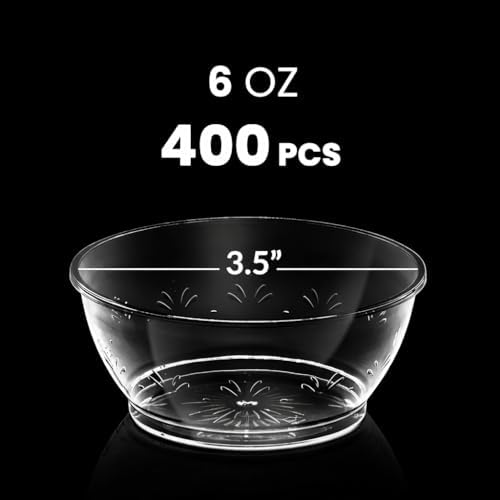 6 Oz Clear Mini Plastic Dessert Bowls (400-Pack) Disposable Serving Bowls in 6 Ounce in Clear, alternate view 3