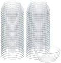 6 Oz Clear Plastic Bowls - 100 Pack disposable bowls - Premium Hard Small Plastic Bowls - Heavy Duty Ice Cream