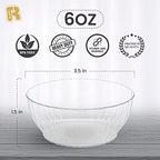 6 Oz Clear Plastic Bowls - 100 Pack disposable bowls - Premium Hard Small Plastic Bowls - Heavy Duty Ice Cream, alternate