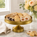 6 Pack 10.5" Plastic Cake Stand, Elegant Reusable Pedestal Dessert Display Tray, Heavyweight Plasticware for, alternate view