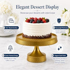 6 Pack 10.5" Plastic Cake Stand, Elegant Reusable Pedestal Dessert Display Tray, Heavyweight Plasticware for, alternate view