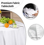 6 Pack 120 Inch Round Tablecloths White in White, alternate view 5