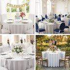 6 Pack 120 Inch Round Tablecloths White in White, alternate view 7