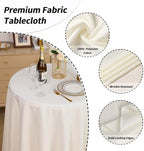 6 Pack 120 Inch Tablecloths Round Ivory Table Cover in Ivory, alternate view 2