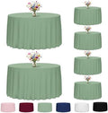 6 Pack 120 Inch Tablecloths Round Sage Green Table Cover in Sage Green