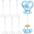6 Pack 15.75 Inch Clear Acrylic Balloon Stand Kit for Table in Clear