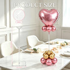 6 Pack 15.75 Inch Clear Acrylic Balloon Stand Kit for Table in Clear, alternate view 2