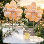 6 Pack 15.75 Inch Clear Acrylic Tabletop Balloon Stand Kit, Reusable Balloon Sticks Holders with Base, Table, alternate view