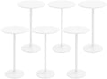 6-Pack 2-in-1 Bar Table with Detachable Pole, Metal Base, 24" Round Top, 40"/22" Two Convertible Height