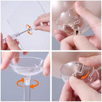 6 Pack 23.6 Inch Reusable Clear Acrylic Balloon Stand Kit in Clear, alternate view 5