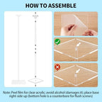 6 Pack 24 Inch Reusable Acrylic Balloon Stand Kit-Heavy Duty, Adjustable Height with Sticks and Base, Balloon, alternate view