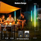 6 Pack 3ft RGB Tube Light Portable 5000mAh Battery Powered LED Tube Lights with Stand & Remote 500 Lighting, alternate view 4