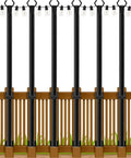 6 Pack 5Ft String Light Poles, Outside String Lights, Outdoor Light Poles, Metal Poles Stand for Patio