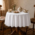 6 Pack 60 Inch Tablecloths Round White Table Cover in White