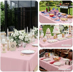 6 Pack 70 x 120 Inch Tablecloths Rectangle Pink Table Cover in 70 x 120 Inch in Pink, alternate view 6