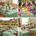 6 Pack 70 x 120 Inch Tablecloths Rectangle Sage Green Table Cover in 70 x 120 Inch in Sage Green, alternate view 7