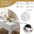6 Pack 70 x 120 Inch Tablecloths Rectangle White in 70 x 120 Inch in White, alternate view 4