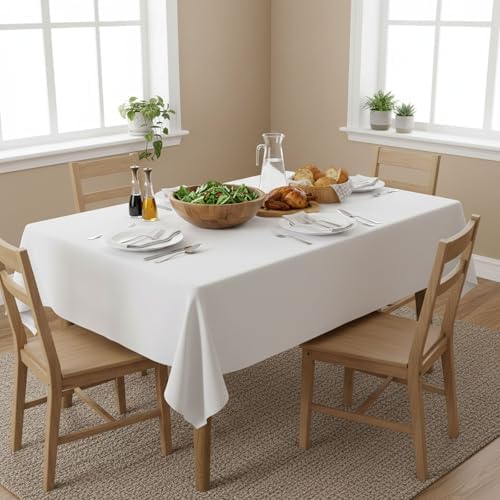 6 Pack 70 x 120 Inch Tablecloths Rectangle White in 70 x 120 Inch in White, alternate view 5