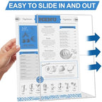6 Pack 8.5 x 11 Acrylic Sign Holder, Clear Plastic Signs Display Stand, Vertical Slanted Back Paper Holder Stand, alternate