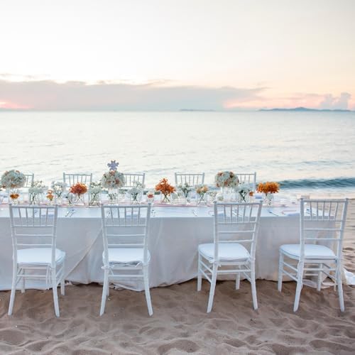 6 Pack 90 x 156 Inch Tablecloths Rectangle White Table Cover in 90 x 156 Inch in White, alternate view 5