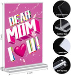 6 Pack Acrylic Sign Holder 5 x 7, Double-Sided Clear Sign Holder Plastic Stands for Display, T Shape Acrylic, alternate view