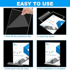 6 Pack Acrylic Sign Holders - 5 x 7, Double-Sided Stand Up Table Top Sign Holders, Clear Acrylic Picture Frame, alternate