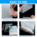 6 Pack Acrylic Sign Holders - 8.5 x 11, Double-Sided Stand Up Table Top Sign Holders, Clear Acrylic Picture, alternate view 5