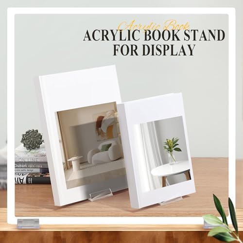 6 Pack Adjustable Acrylic Book Stand for Display, 4.2in H, alternate view 2