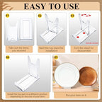 6 Pack Adjustable Acrylic Book Stand for Display, 4.2in H, alternate view 4