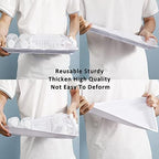 6 Pack Appetizer Serving Tray, Rectangle White Plastic Serving Platters, 15" x 10" Heavy Duty Serving Platters, alternate