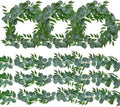 6 Pack Artificial Eucalyptus Garland with Willow Leaves Each 6.5 Feet Faux Greenery Garland for Wedding Arch