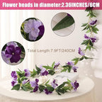 6 Pack Artificial Flower Garlands 15.8FT Fake Impatiens Vines Silk Flowers Hanging Impatien Ivy for Wedding Arch, alternate