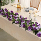 6 Pack Artificial Flower Garlands 15.8FT Fake Impatiens Vines Silk Flowers Hanging Impatien Ivy for Wedding Arch, alternate