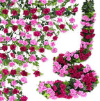 6 Pack Artificial Flower Garlands 15.8FT Fake Rose Vines Silk Flowers Hanging Rose Ivy for Wedding Arch Party