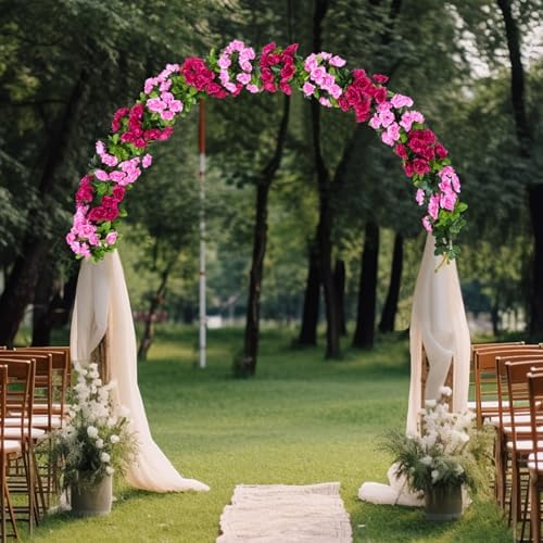 6 Pack Artificial Flower Garlands 15.8FT Fake Rose Vines Silk Flowers Hanging Rose Ivy for Wedding Arch Party, alternate view