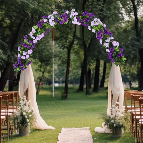6 Pack Artificial Flower Garlands 7.9FT Fake Rose Vines Silk Flowers Hanging Rose Ivy for Wedding Arch Party, alternate view