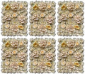 6 Pack Artificial Flower Wall Panels 24" x 16" Flower Wall Panel Wall Backdrop Faux Hydrangea and Rose Flower