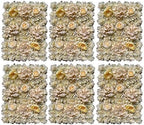 6 Pack Artificial Flower Wall Panels 24" x 16" Flower Wall Panel Wall Backdrop Faux Hydrangea and Rose Flower