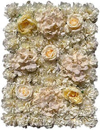 6 Pack Artificial Flower Wall Panels 24" x 16" Flower Wall Panel Wall Backdrop Faux Hydrangea and Rose Flower, alternate view
