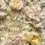 6 Pack Artificial Flower Wall Panels 24" x 16" Flower Wall Panel Wall Backdrop Faux Hydrangea and Rose Flower, alternate view