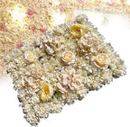 6 Pack Artificial Flower Wall Panels 24" x 16" Flower Wall Panel Wall Backdrop Faux Hydrangea and Rose Flower, alternate view