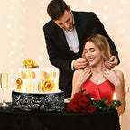 6 Pack Black Cake Stand Set Round Wedding Cake Stand 8" 10" 12" Decorative Metal Dessert Table Display Set, alternate view 2