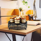 6 Pack Black Cake Stand Set Round Wedding Cake Stand 8" 10" 12" Decorative Metal Dessert Table Display Set, alternate view 5