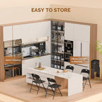 6-Pack Black Plastic Folding Chairs, Portable Seat with Sturdy Steel Frame for Indoor & Outdoor Use, Perfect for, alternate