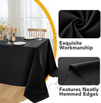 6-Pack Black Tablecloths for Rectangle Tables, 60 x 102 Inches in 60 x 102 Inches, alternate view 3