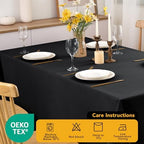 6-Pack Black Tablecloths for Rectangle Tables, 60 x 102 Inches in 60 x 102 Inches, alternate view 7