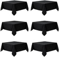 6-Pack Black Tablecloths for Square Tables, 70 x 70 Inches in 70 x 70 Inches