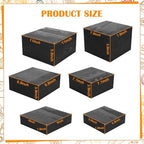 6 Pack Black Wooden Buffet Risers Display Stands, Wooden Stackable Display Box Rustic Cupcake Display Stand for, alternate