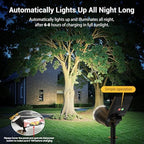 6 Pack Bright Solar Spot Lights Outdoor Cool White, 1000LM Adjustable Solar Lights Outdoor Waterproof, 2-in-1, alternate view